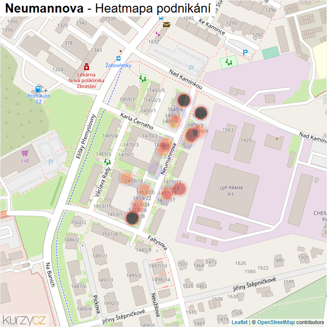 Mapa Neumannova - Firmy v ulici.