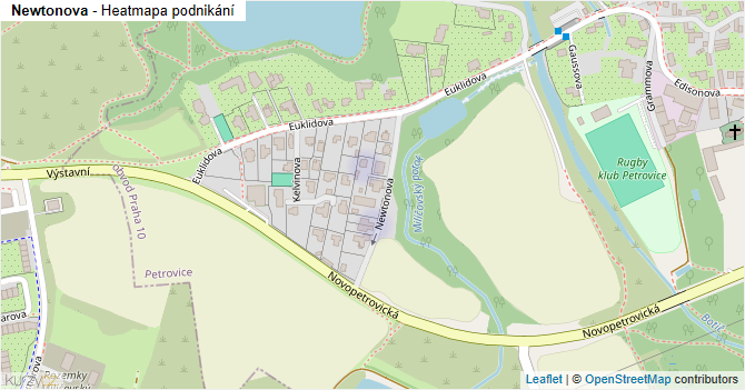 Newtonova - mapa podnikání