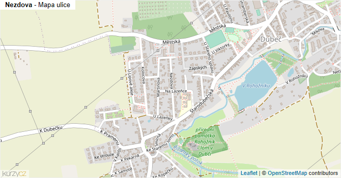 Nezdova - mapa ulice