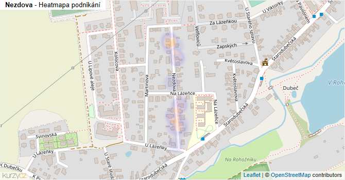 Nezdova - mapa podnikání