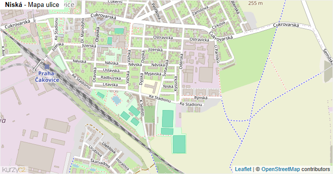 Niská - mapa ulice