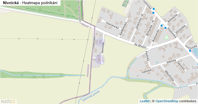 Nivnická - mapa podnikání