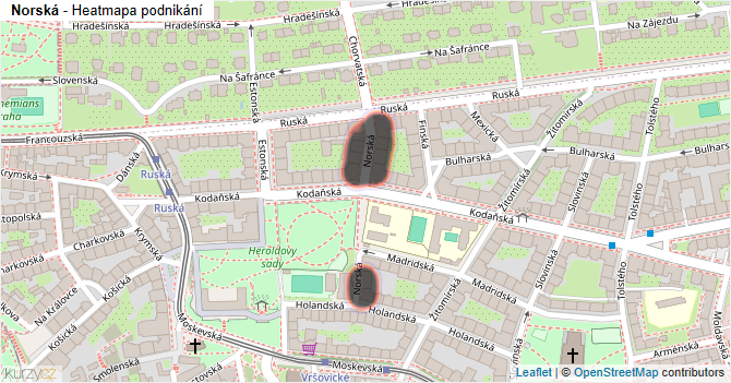 Norská - mapa podnikání