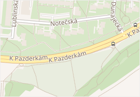 Notečská v obci Praha - mapa ulice