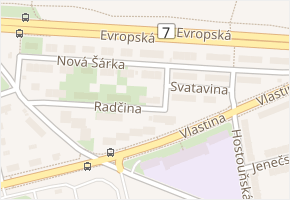 Nová Šárka v obci Praha - mapa ulice