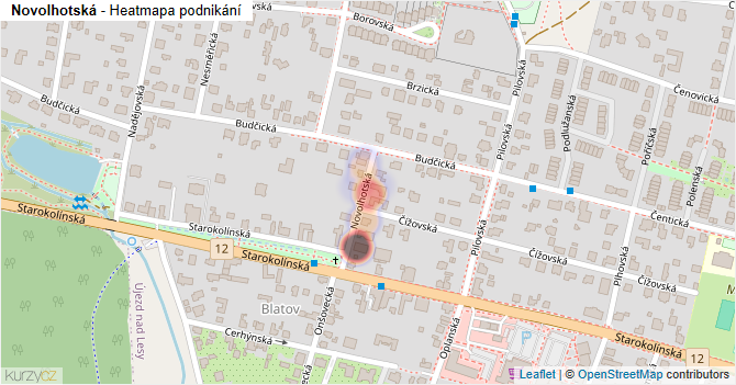 Novolhotská - mapa podnikání