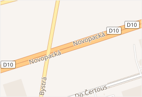 Novopacká v obci Praha 10 - mapa ulice