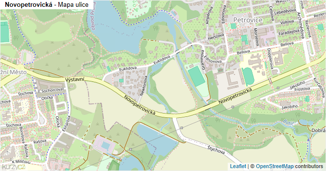 Novopetrovická - mapa ulice