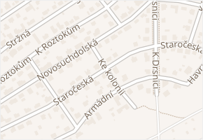 Novosuchdolská v obci Praha 18 - mapa ulice