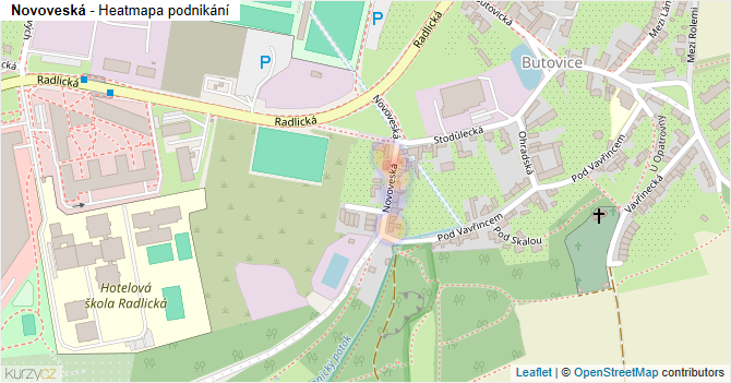Novoveská - mapa podnikání