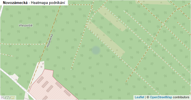 Novozámecká - mapa podnikání