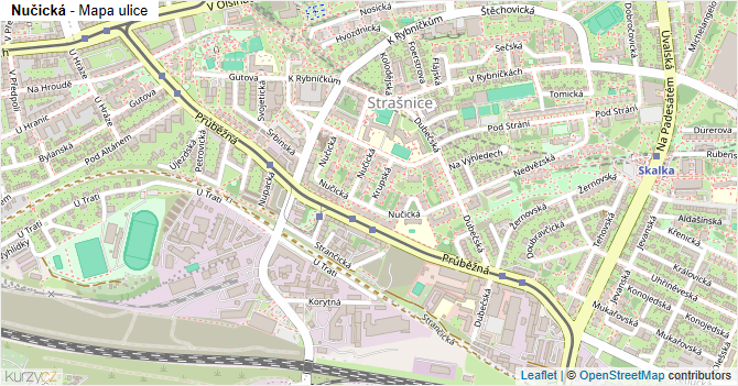 Nučická - mapa ulice