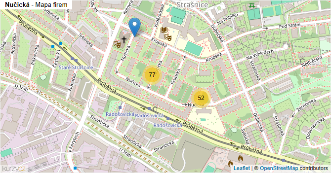 Nučická - mapa firem