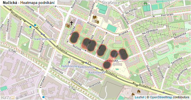 Nučická - mapa podnikání