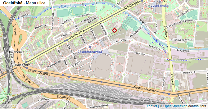 Ocelářská - mapa ulice