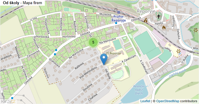 Od školy - mapa firem