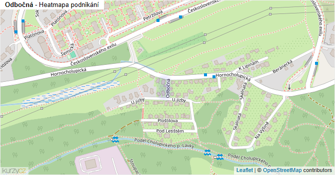 Odbočná - mapa podnikání