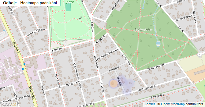 Odboje - mapa podnikání