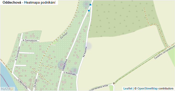 Oddechová - mapa podnikání