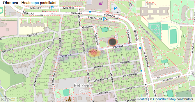 Ohmova - mapa podnikání