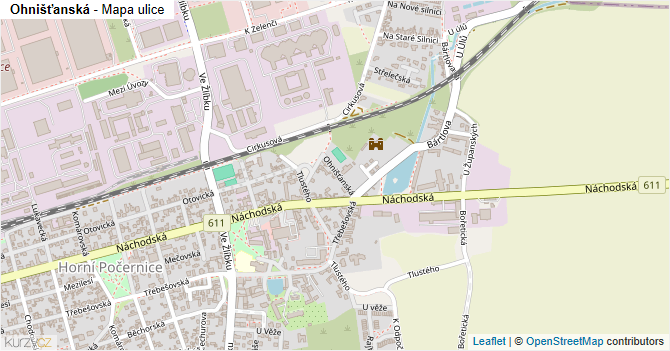 Ohnišťanská - mapa ulice