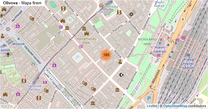 Olivova - mapa firem