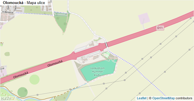 Olomoucká - mapa ulice
