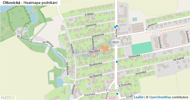 Olšovická - mapa podnikání