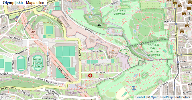 Olympijská - mapa ulice