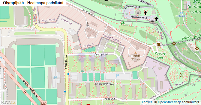 Olympijská - mapa podnikání