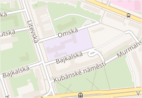 Omská v obci Praha 14 - mapa ulice