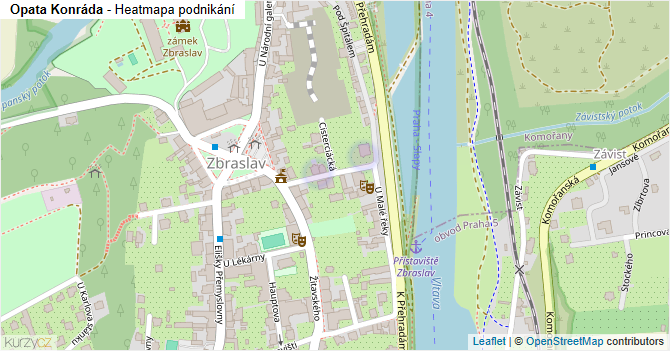 Opata Konráda - mapa podnikání
