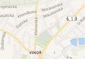 Opočínská v obci Praha 6 - mapa ulice