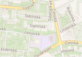 Opolská v obci Praha - mapa ulice