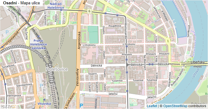 Osadní - mapa ulice
