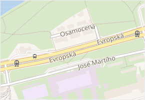Osamocená v obci Praha - mapa ulice