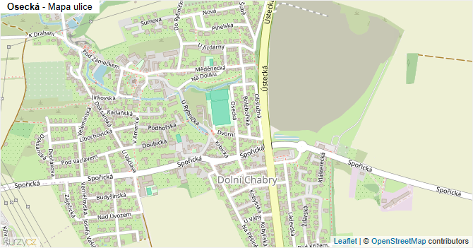 Osecká - mapa ulice
