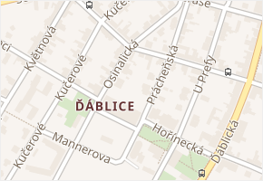 Osinalická v obci Praha - mapa ulice