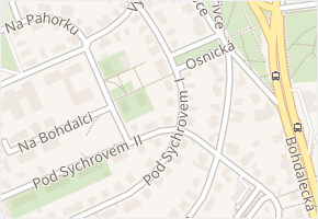 Osnická v obci Praha - mapa ulice