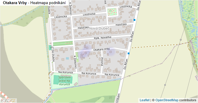 Otakara Vrby - mapa podnikání