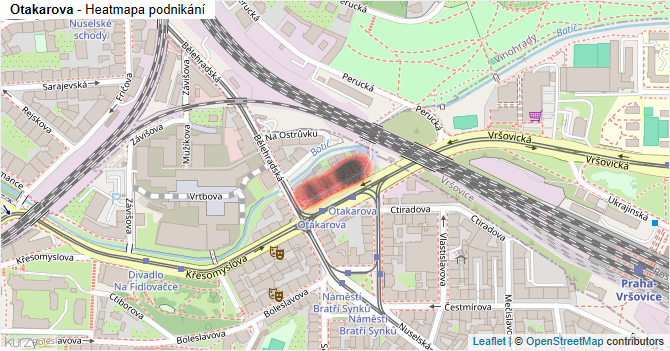 Otakarova - mapa podnikání