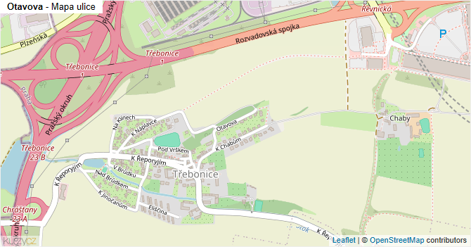 Otavova - mapa ulice