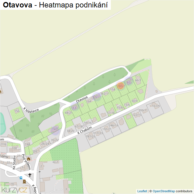 Mapa Otavova - Firmy v ulici.