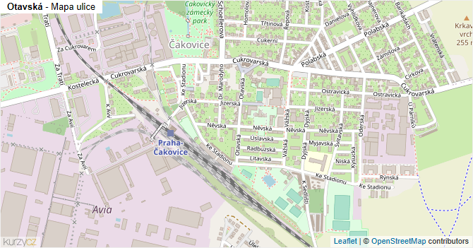 Otavská - mapa ulice