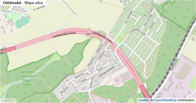 Otěšínská - mapa ulice