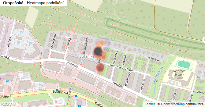 Otopašská - mapa podnikání