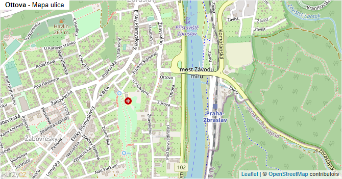 Ottova - mapa ulice