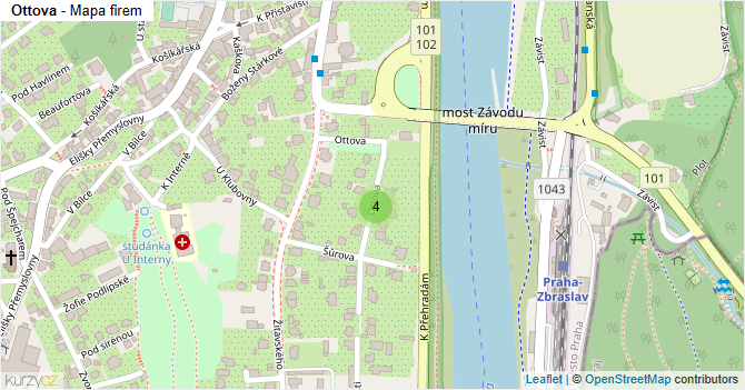 Ottova - mapa firem