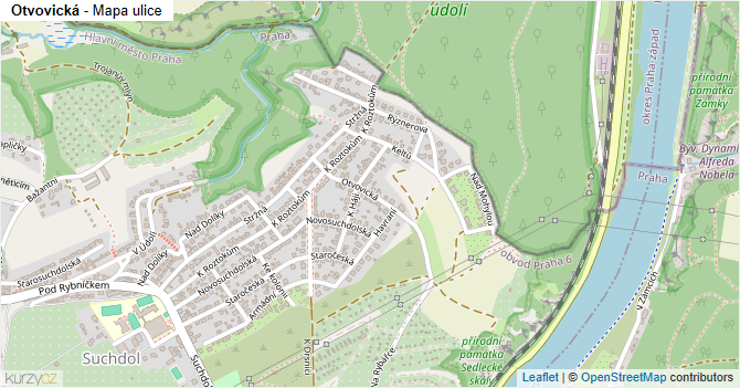 Otvovická - mapa ulice