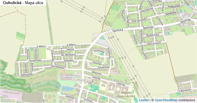 Ouholická - mapa ulice
